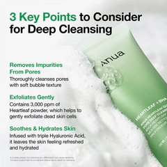 Anua Heartleaf + BHA Quercetinol Pore Deep Cleansing Foam 150ml