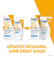 CeraVe Hydrating Mineral Sunscreen SPF30 Face Sheer Tint 50ml